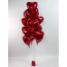 Шар (18''/46 см) Ф Б/РИС 18" СЕРДЦЕ Металлик Red